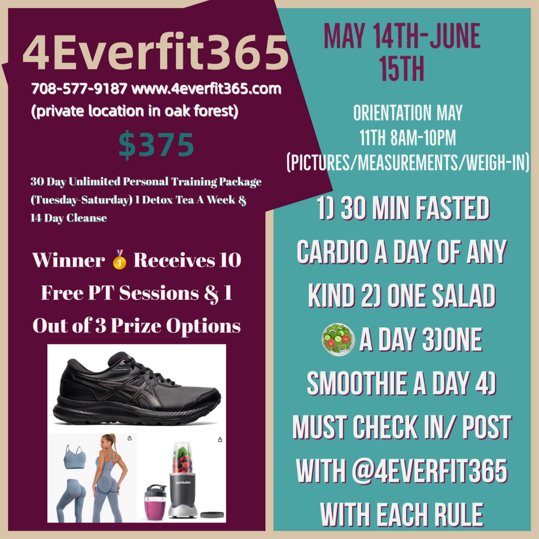 30 Day Unlimited 4Everfit365 FITNESS PACKAGE